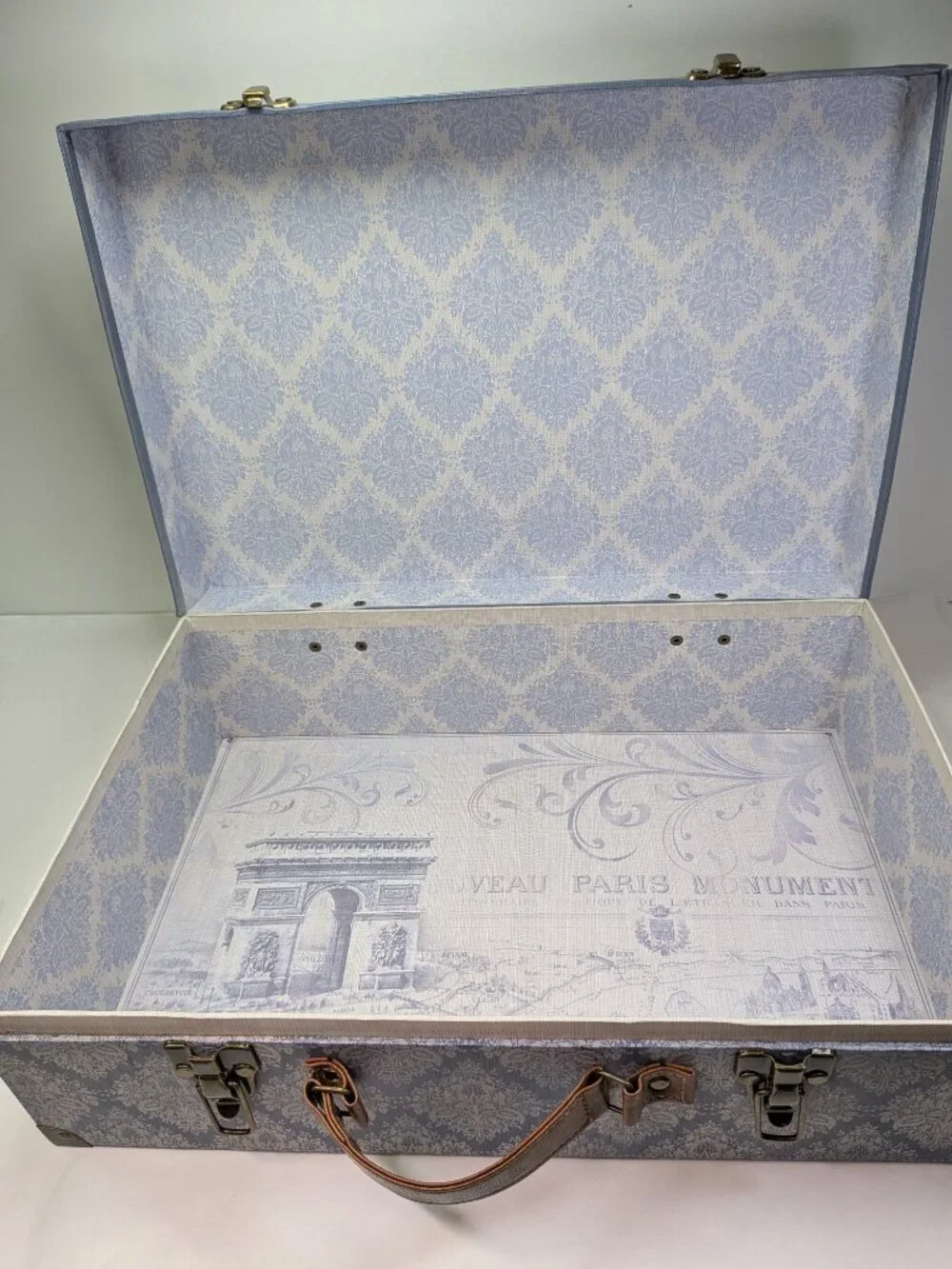 Punch Studio Paris France Suitcase Decor Box Metal Hardware Cottagecore